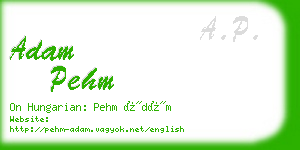 adam pehm business card